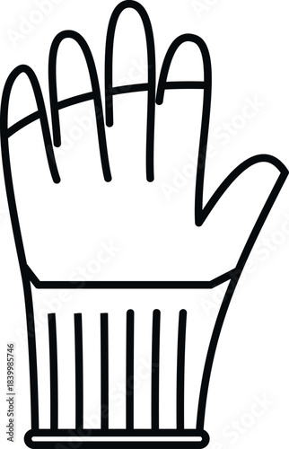 Hand wearing a protective glove, representing safety and work