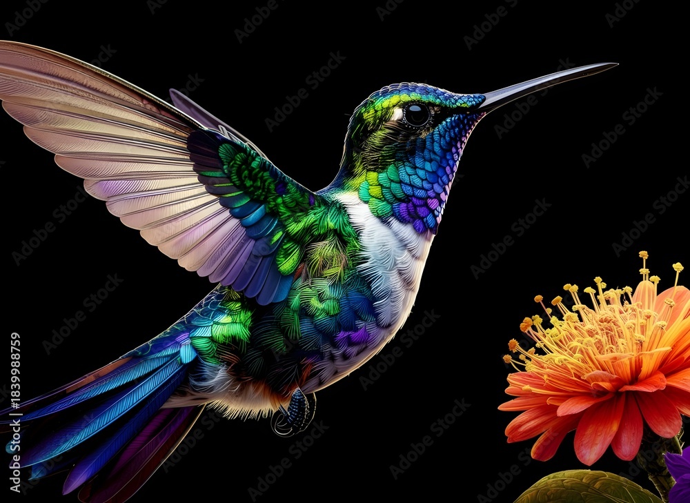 Obraz premium Colibrì full colors