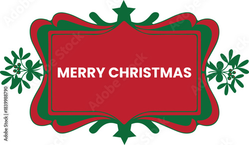 Merry Christmas Greeting Frame design
