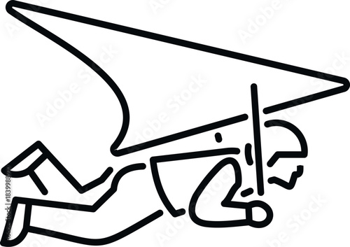 Person hang gliding through air, representing an extreme sport