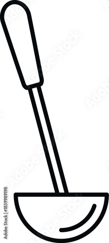 Ladle icon representing a kitchen tool for serving food