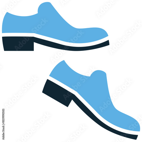 Leather shoes icon vector for formal footwear and quality retail. Symbolizes professionalism, elegance, and classic style. Ideal for shoe stores or business concepts.