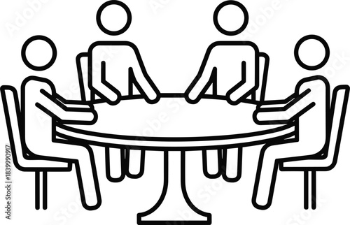 Business team meeting diverse group collaboration roundtable discussion office workplace cooperation communication strategy planning partnership professional corporate management success teamwork 