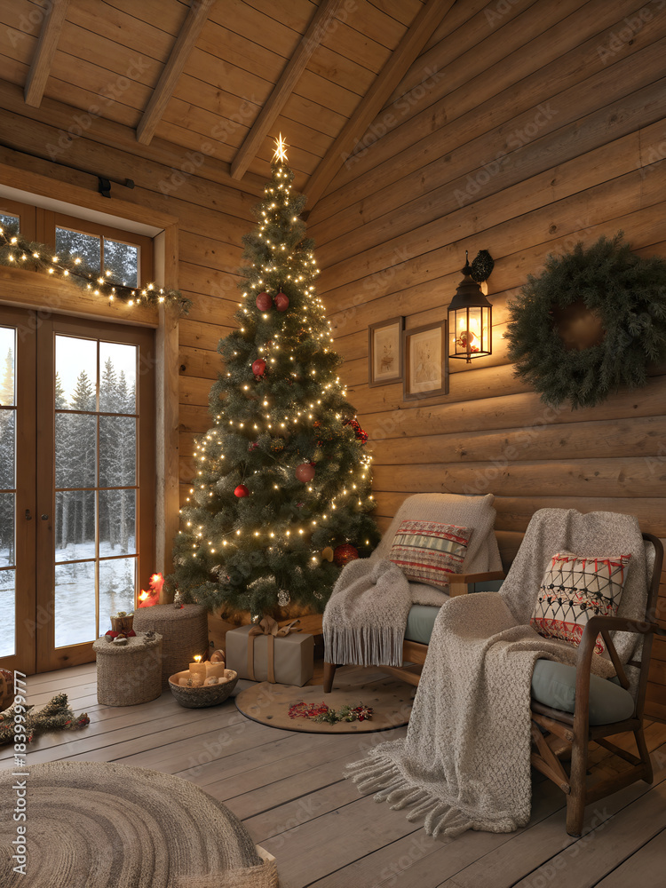 Obraz premium christmas tree with presents
