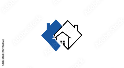 Abstract Geometric House Logo Design for Real Estate, Property, And Building Business
