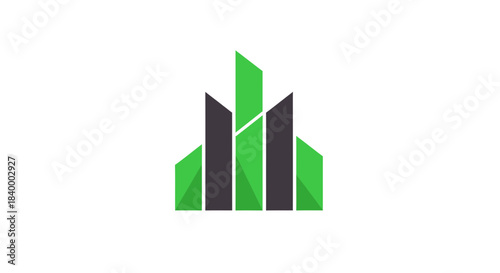 Abstract Geometric Illustration Of Modern Urban Skyline With Green And Black Colors Free Download Abstract Geometric Illustration Of Modern Urban Skyline With Green And Black Colors - GFXLoad