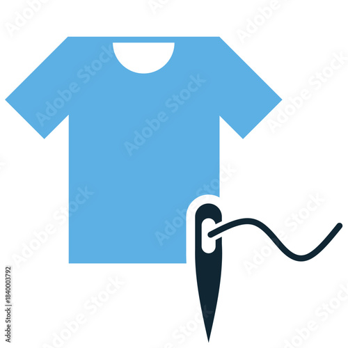 Make fashion icon vector for creative design and clothing production concepts. Symbolizes crafting, style creation, and the process of garment making.