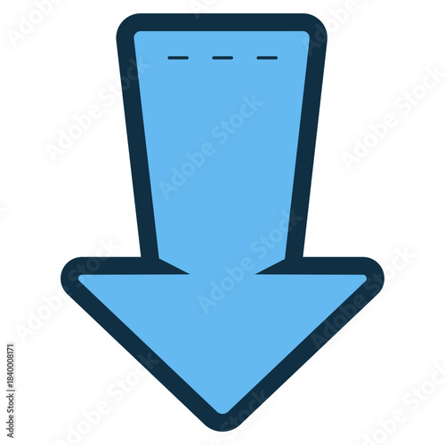blue down arrow icon