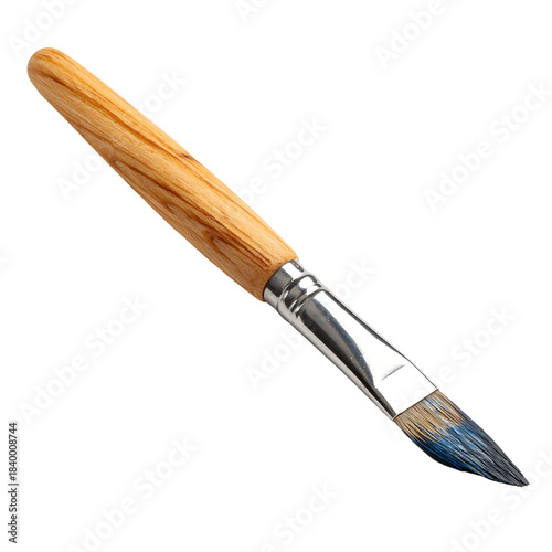 Professional Metal Painting Knife with Wooden Handle Isolated on White Background