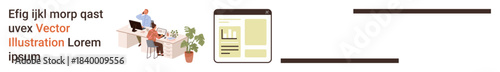 Workplace productivity, business projects, teamwork, office workflow, digital communication, organizational strategy. People working at a desk with a digital interface. Workplace productivity
