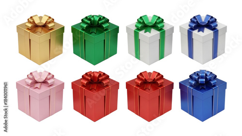 Vibrant presents with bows, perfect for holiday greetings, birthday surprises, or thank you gifts for any special occasion