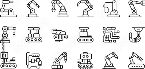 Smart Home And Wireless Technology Silhouette Icons.