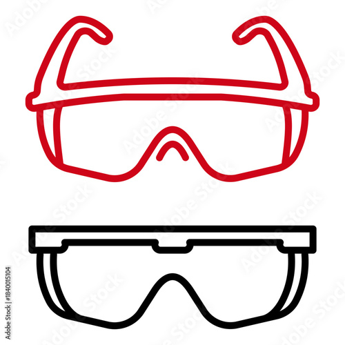 safety glasses icon vector design template simple and modern