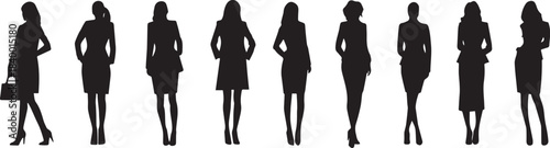 Fashion Forward: Silhouettes of elegant women exude sophistication and style, embodying the essence of contemporary fashion and poise.