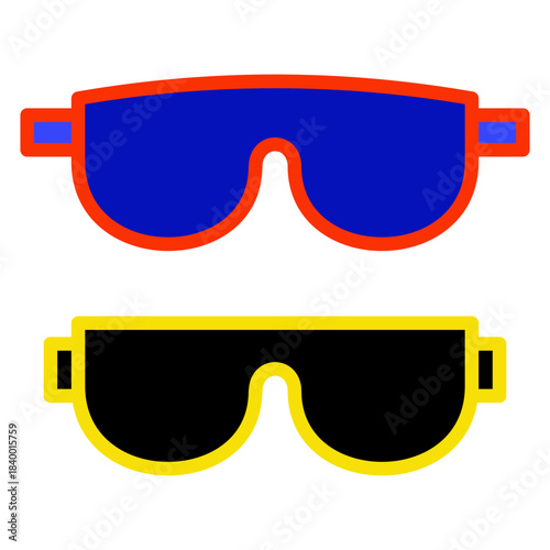 safety glasses icon vector design template simple and modern