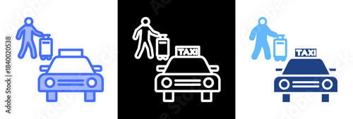 Taxi Service triplestyle icon