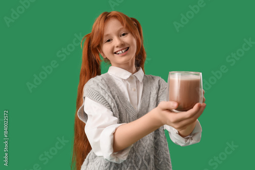 Teenage redhead girl with g...