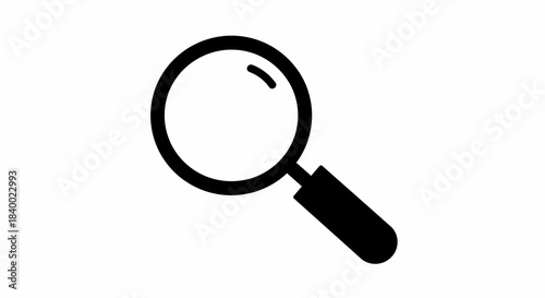 Magnifying glass icon on white background