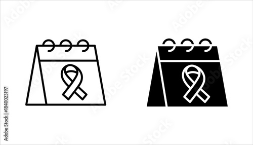 World AIDS Day icon set, World AIDS Day awareness month concept vector illustration on white background