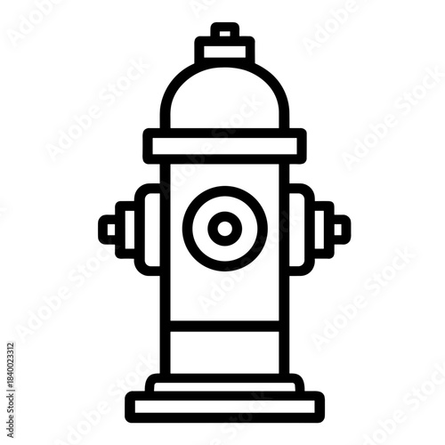 Minimalist fire hydrant safety vector icon