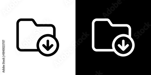 フォルダのアイコン（下矢印・ダウンロード）