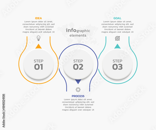 Vector infographic business template colorful design
