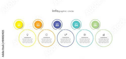 Vector infographic business template colorful design