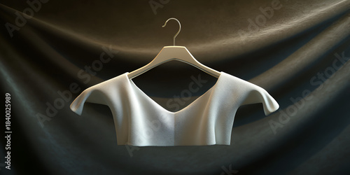 Elegant Evening Dress on Hanger with Fashion Accessorie