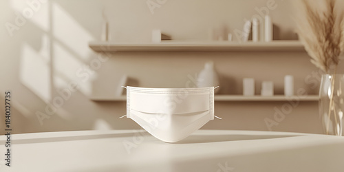 Face Mask Packaging Mockup in Modern Beauty Layou