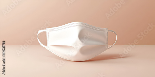 Face Mask Packaging Mockup in Modern Beauty Layou