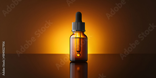 Face Serum Bottle in Minimal Light-Diffused Setup