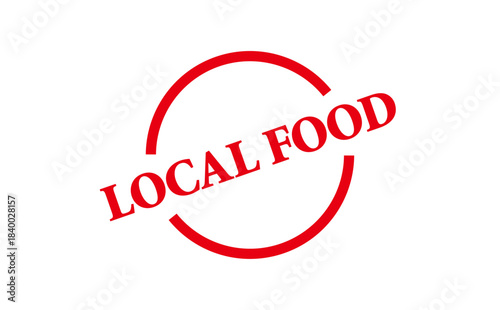 LOCAL FOOD - LOCAL FOOD text written on Red Rubber Stamp
