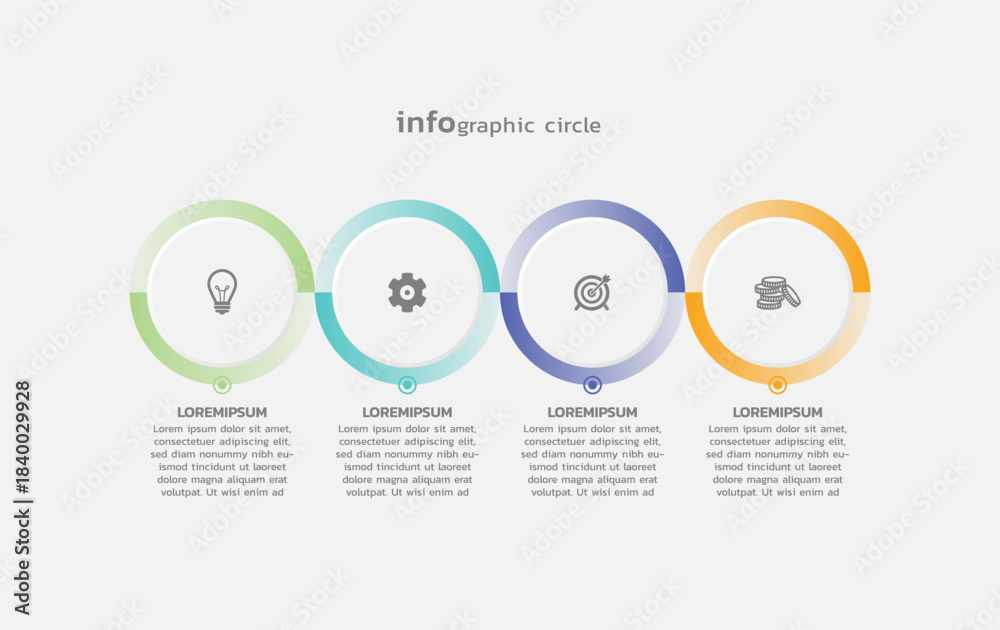 Fototapeta premium Vector infographic business template colorful design