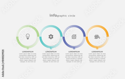 Vector infographic business template colorful design