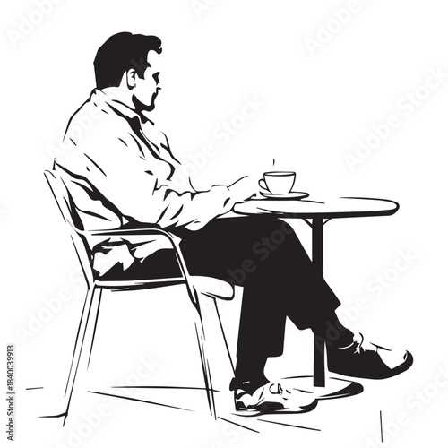 man sitting on a chair