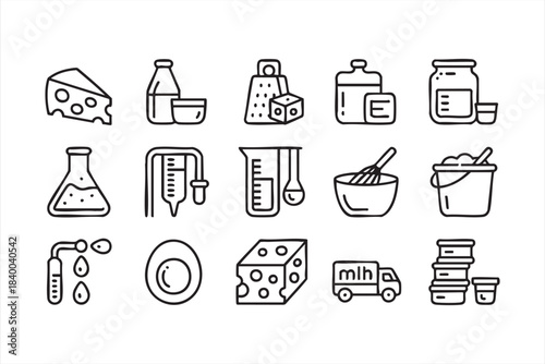 Ingredient measuring and mixing graphics for recipe development and factories