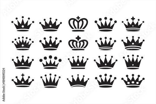 Regal Crown Symbol Collection for Heraldic Graphics and Emblem Artwork