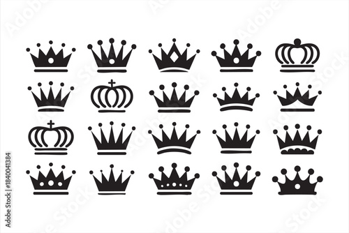 Monarchy-Inspired Crown Icons for High-End Branding and Digital Design