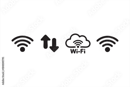 Network Upload and Download Symbols for Digital Platforms