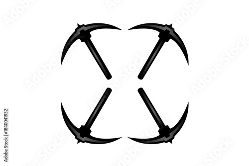 four simple wooden axes