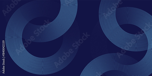 Abstract blue glowing geometric lines modern shiny blue circle lines pattern. Suit for cover, banner background abstract