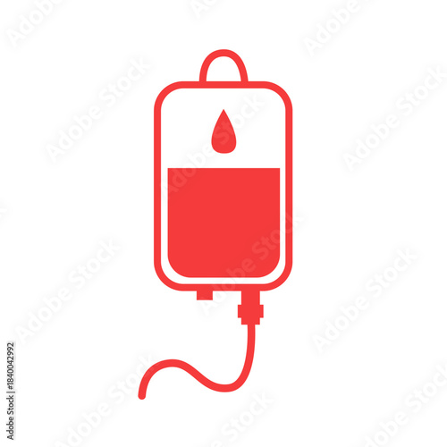 Red Biohazard Waste Container. medical waste management  concept