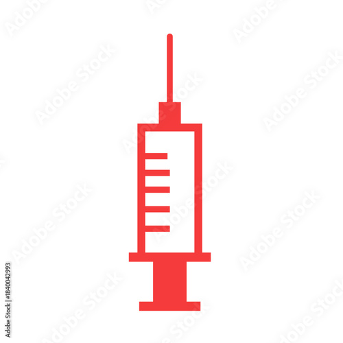 Red Biohazard Waste Container. medical waste management  concept