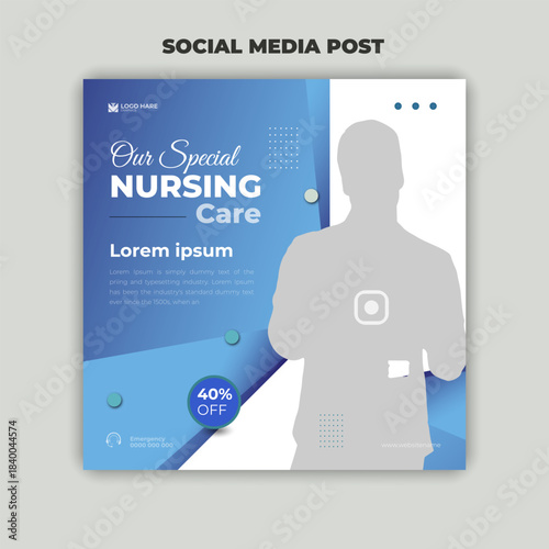 Our Special Nursing Care Social Media Post Design Template