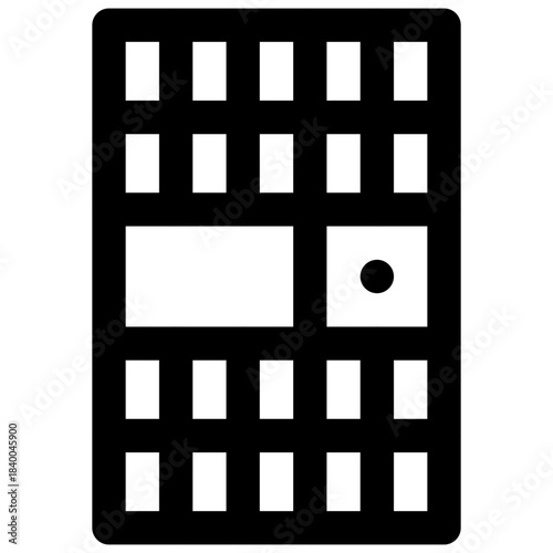 Prison. Editable stroke vector icon.