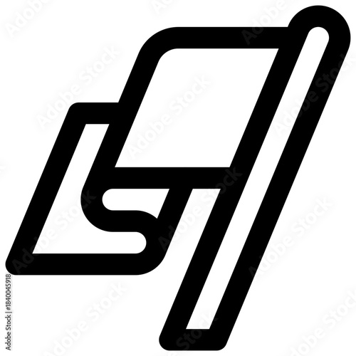 White flag. Editable stroke vector icon.