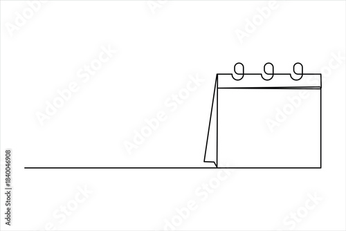 Continuous one line art drawing of calendar. memorable date, countdown, holiday, weekday and weekend design vector illustration concept