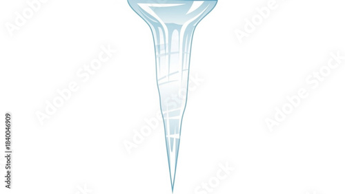 Icicle on Display: A solitary, crystalline icicle hangs, revealing delicate intricacies. A perfect emblem of the cold, icy season. 