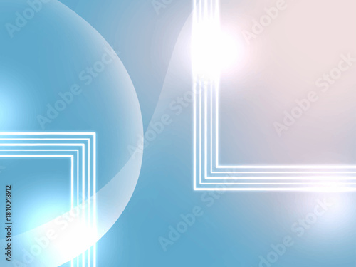 青とピンクのグラデーションと光の線の抽象的な背景