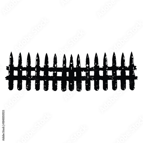 Black and white vintage illustration of bullet tip detail military ammunition style vector